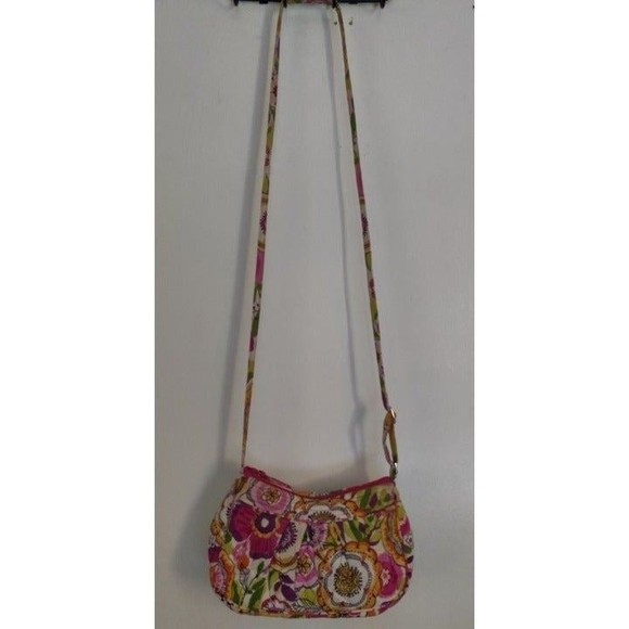 Vera Bradley Mini Hipster Crossbody Purse Multicolor Flower‎ Bag - Picture 9 of 11